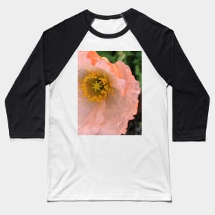 The Unfurling Present of the Peaceful Pink Poppy Baseball T-Shirt